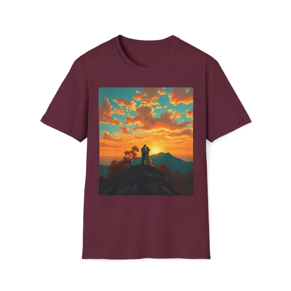 Support_Love_Sunset_T_Shirt_Couples_Graphic_Tee_Maroon
