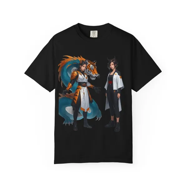 Vintage_Wildlife_Tee_Tiger_Dragon_Nature_Shirt_Black