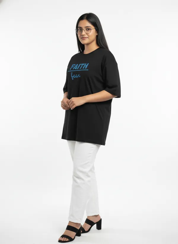 Black_Premium_Pure_Cotton_Bio_Washed_T-Shirt_For_Women