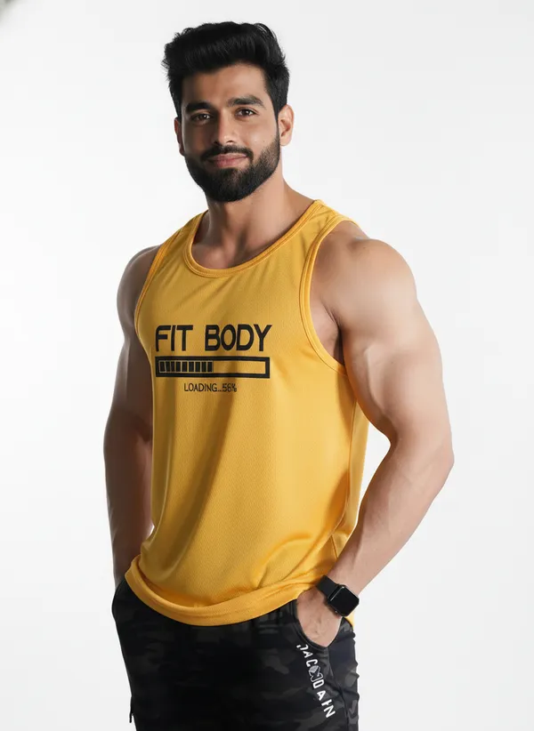 Yellow_Premium_Dry_Fit_Fabric_Gym_Vest_For_Men