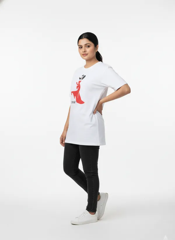 White_Premium_Pure_Cotton_Bio_Washed_T-Shirt_For_Women