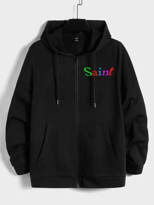 Zipped_Mens_Black_Cotton_Hoodie
