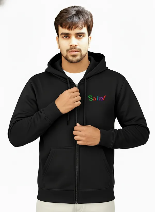 Zipped_Mens_Black_Cotton_Hoodie