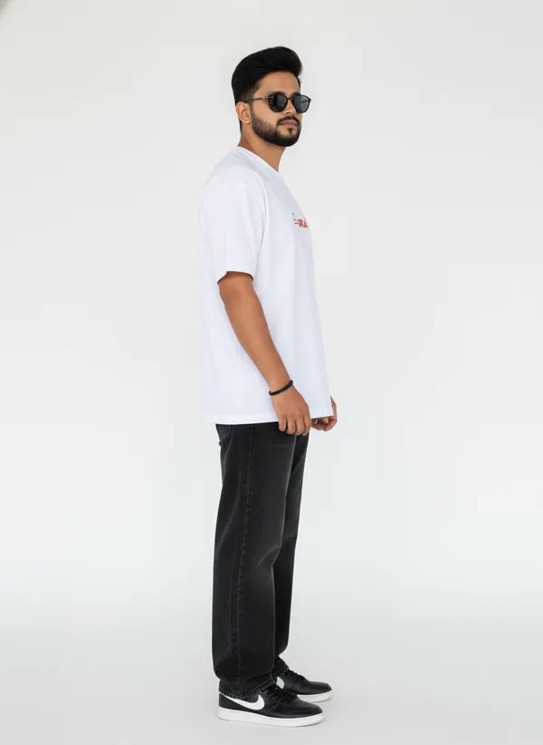 White_Premium_Pure_Cotton_&_Bio_Washed_T-Shirt_For_Men