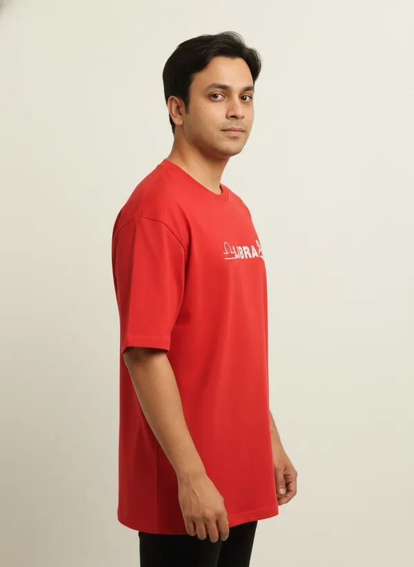 Red_Premium_Pure_Cotton_&_Bio_Washed_T-Shirt_For_Men