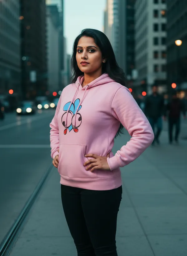 Pink_Premium_Cotton_Hoodie_For_Women