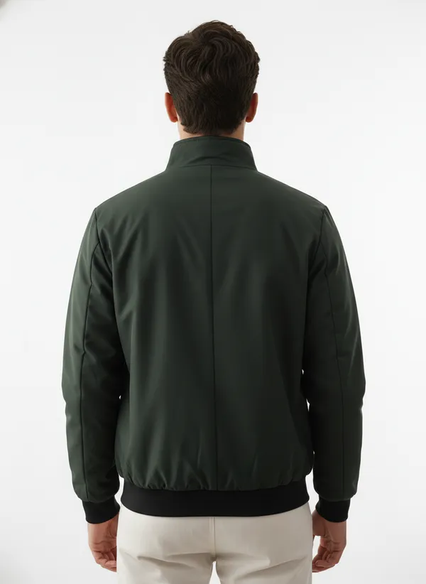 Olive_Green_Premium_Polyester_Zipped_Jacket_For_Men