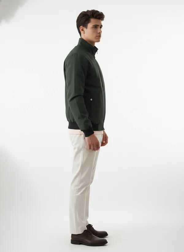 Olive_Green_Premium_Polyester_Zipped_Jacket_For_Men