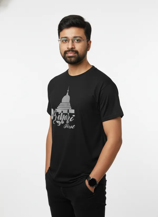 Black_&_Brown_Premium_Pure_Cotton_Bio_Washed_T-Shirt_For_Men