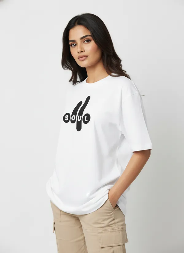 White_Premium_Pure_Cotton_Bio_Washed_T-Shirt_For_Women