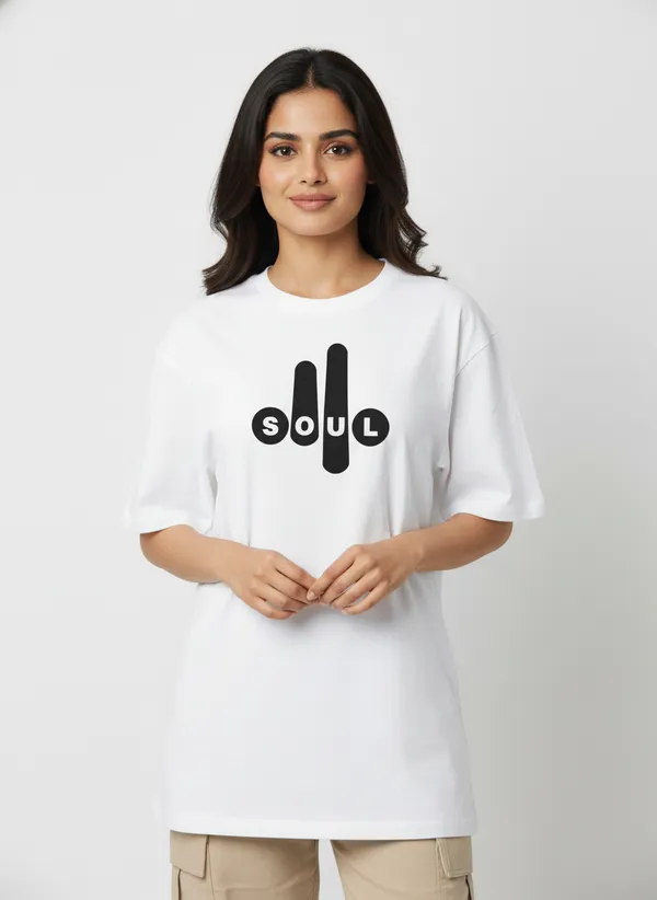 White_Premium_Pure_Cotton_Bio_Washed_T-Shirt_For_Women