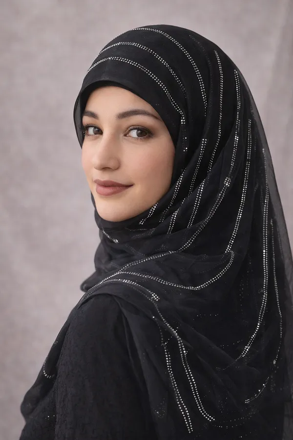 Black_Lumina_Hijab_Stone_Bamboo_Satin(180_Cm_X_70_Cm)