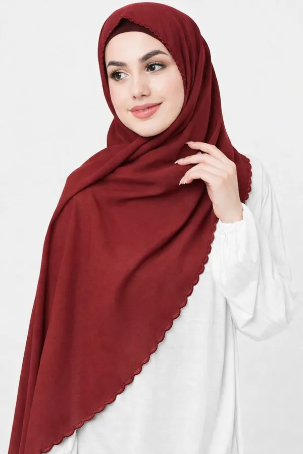 Burgundy_Embroidered_Chiffon_Hijab