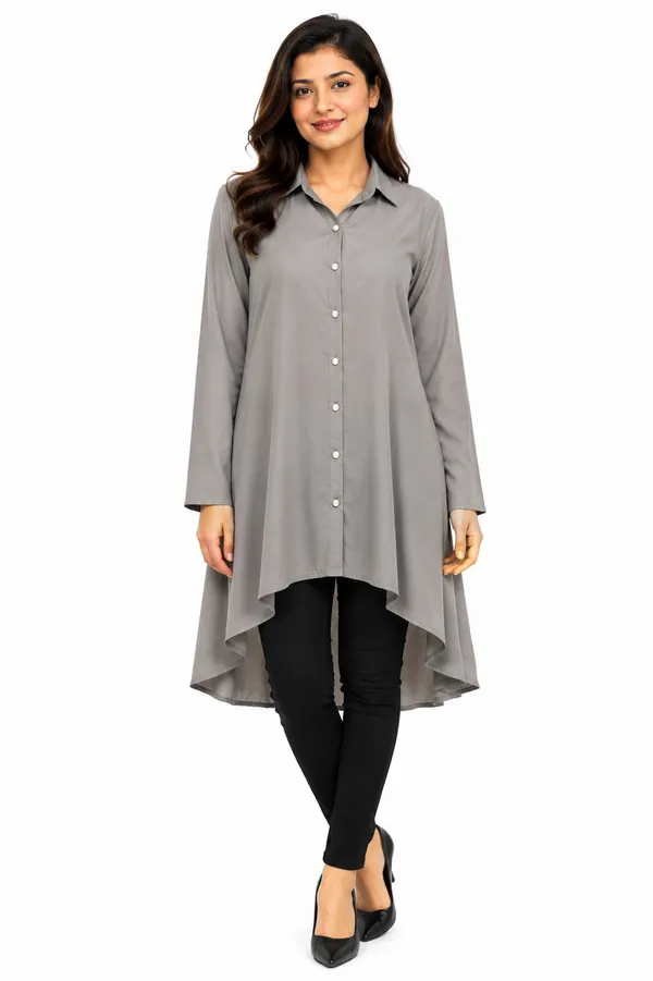 Grey_Flared_Shirt_Dress