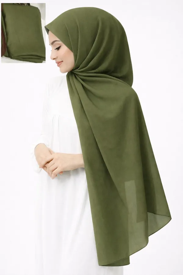 Olive_green_Chiffon_Hijab