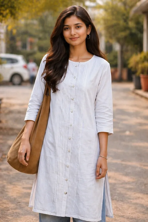 Pure_White_Pintuck_Rayon_Kurti