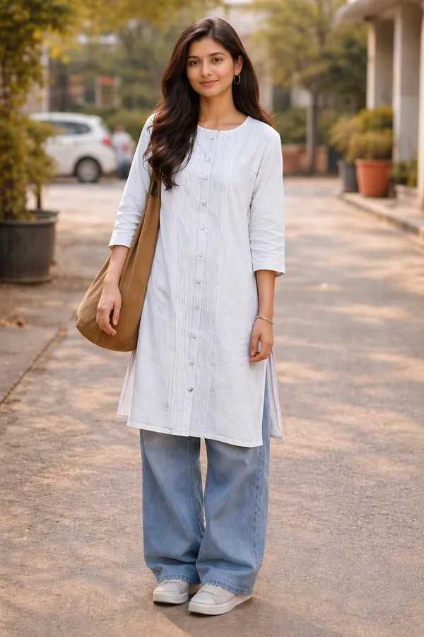 Pure_White_Pintuck_Rayon_Kurti