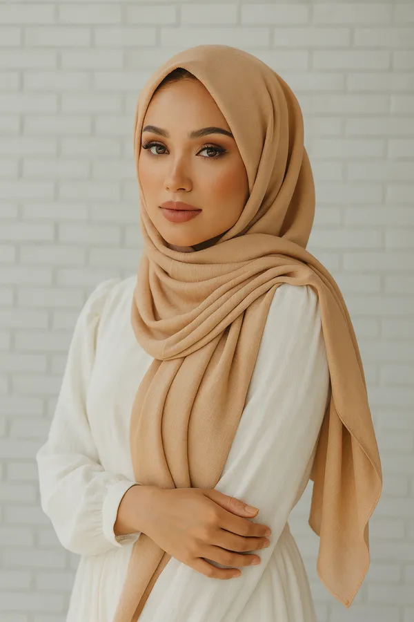 Creamy_Beige_Premium_Chiffon_Hijab_For_Women_(180_Cm_X_70_Cm)