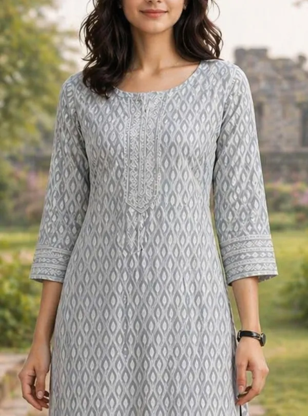 Silver_Mist_Jacquard_Buti_Kurti