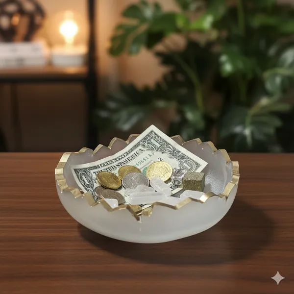 White_Premium_Selenite_Resin_Money_Bowl