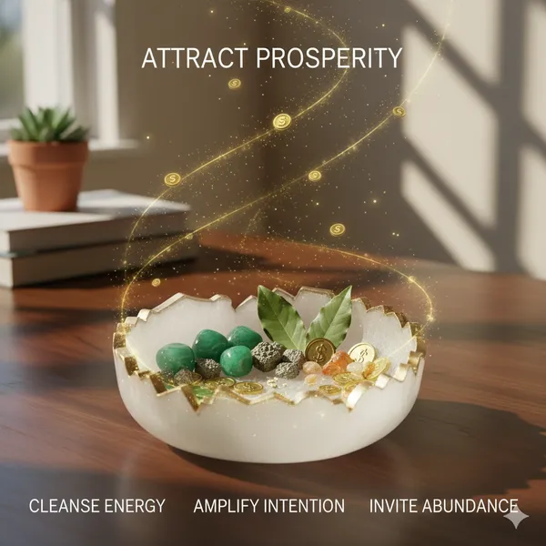 White_Premium_Selenite_Resin_Money_Bowl