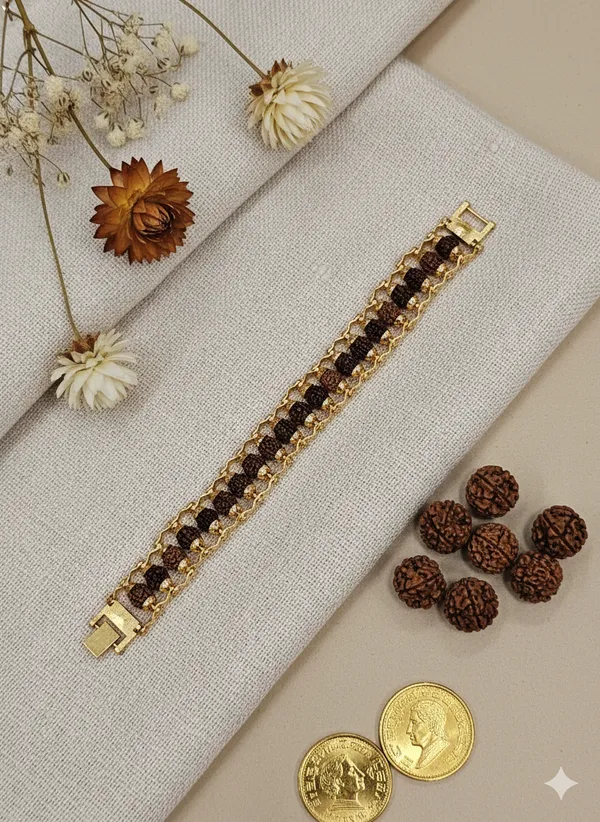 Golden_Premium_Rudraksha_Bracelet
