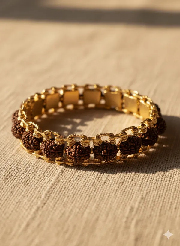 Golden_Premium_Rudraksha_Bracelet