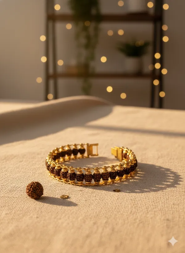 Golden_Premium_Rudraksha_Bracelet