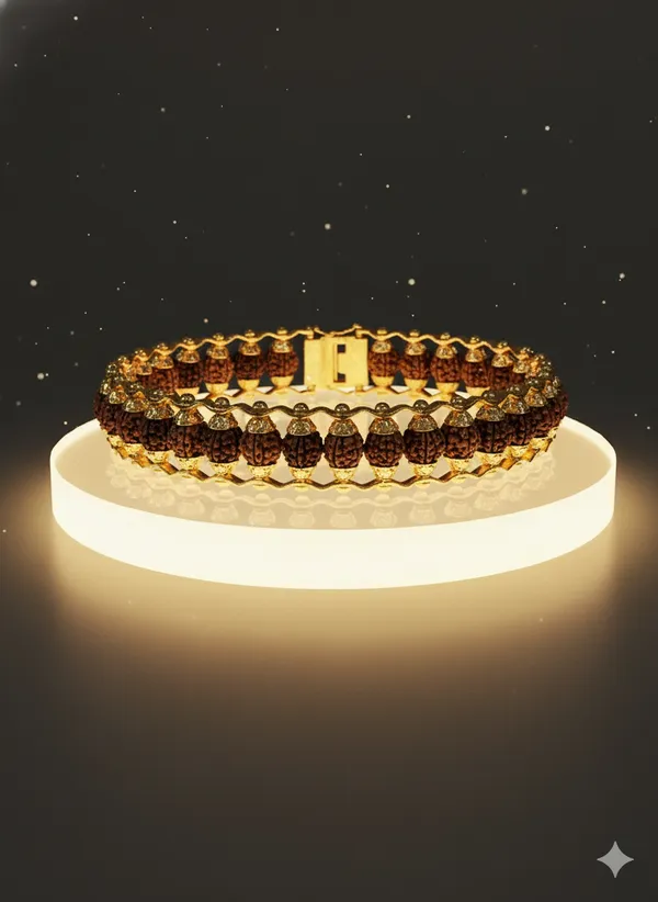 Golden_Premium_Rudraksha_Bracelet