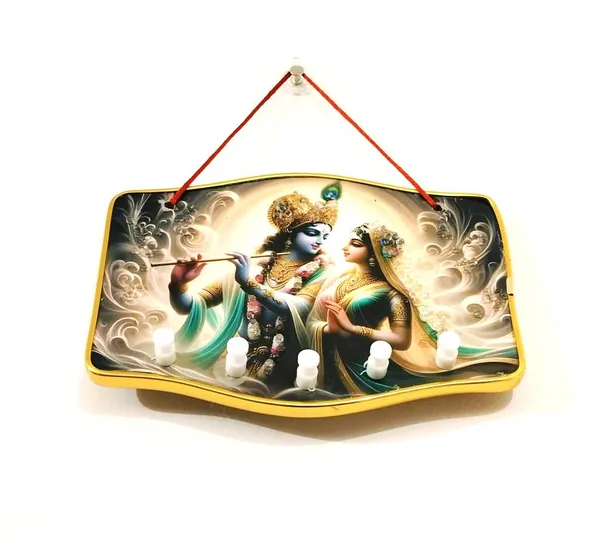 White_Radha_Krishna_Wall_Key_Holder
