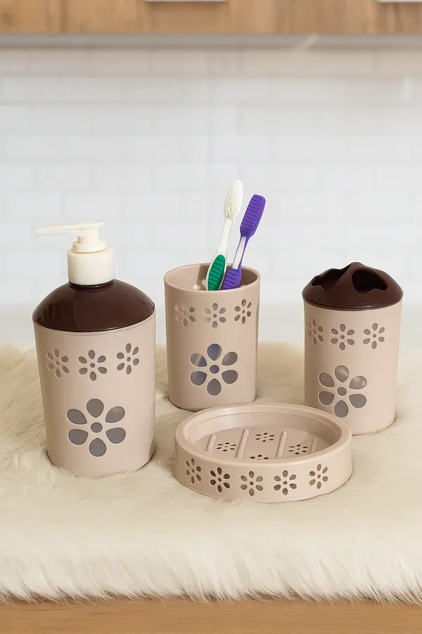 Pink_ABS_Plastic_Bathroom_Accessory_Set_Of_4