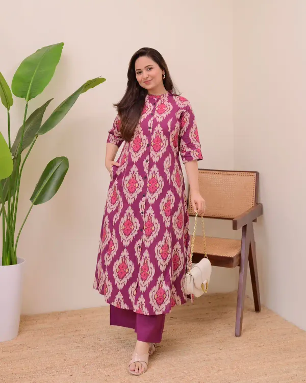 Pink__Baroque_Cotton_Kurta_Palazzo__For_Women_&_Girls