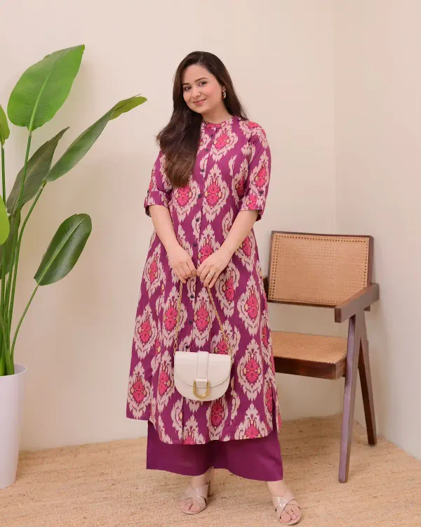Pink__Baroque_Cotton_Kurta_Palazzo__For_Women_&_Girls