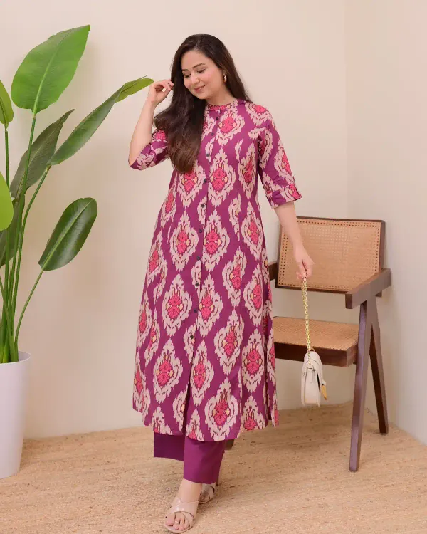 Pink__Baroque_Cotton_Kurta_Palazzo__For_Women_&_Girls