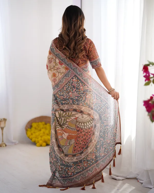 Soft_Bloom_linen_cotton_saree_|_Linen_Aura_Elegance