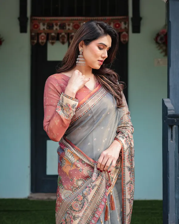 Soft_Bloom_linen_cotton_saree_|_Linen_Aura_Elegance