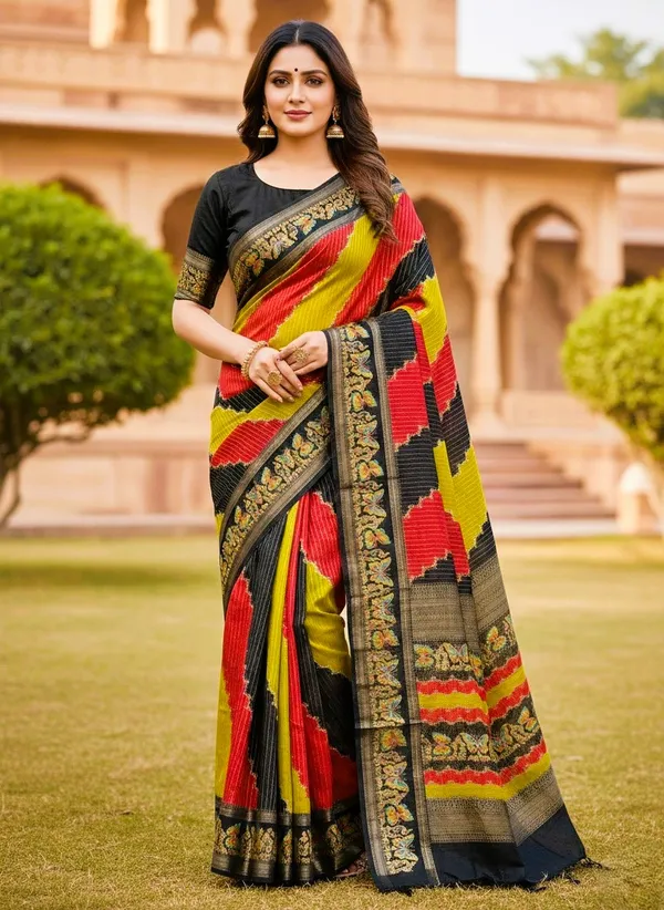 Pure_Linen_Cotton_Saree_For_Women_|_premium_|_Running_Blouse_Piece