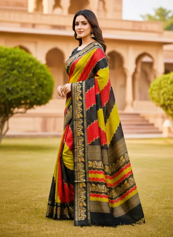 Pure_Linen_Cotton_Saree_For_Women_|_premium_|_Running_Blouse_Piece