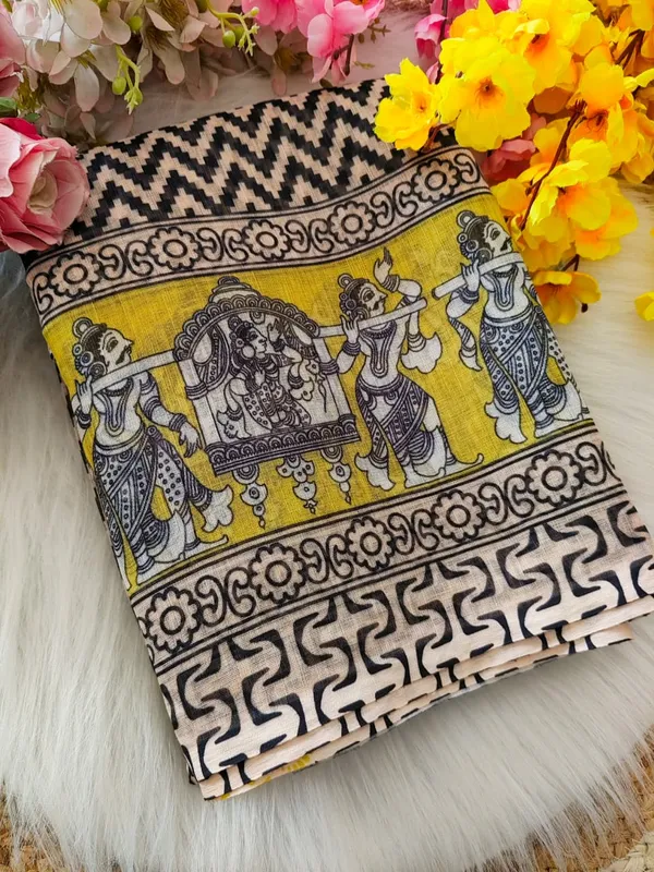 Sunlit_Ivory_Bloom__|_____premium__linen_saree