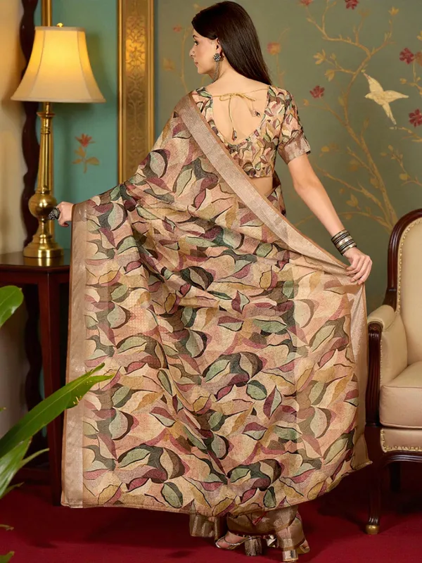 Autumn_Leaf_Elegance_LINEN__Saree_|_Nature_Weave_Heritage_linen_Collection