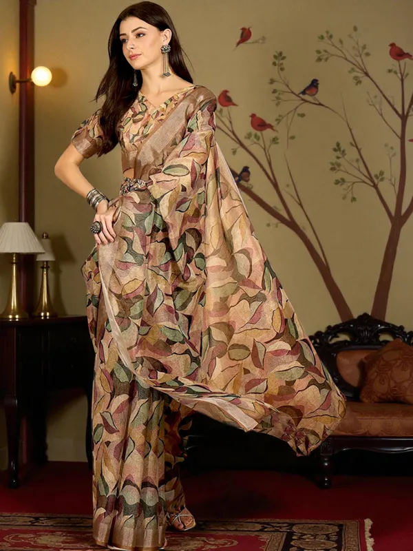 Autumn_Leaf_Elegance_LINEN__Saree_|_Nature_Weave_Heritage_linen_Collection
