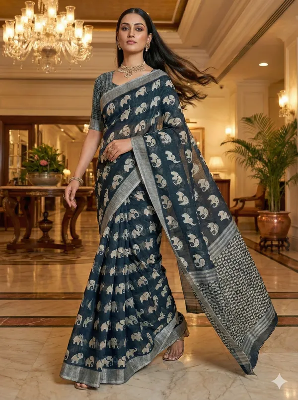 Royal_Jacquard_Saree_with_Blouse_&_Digital_Design