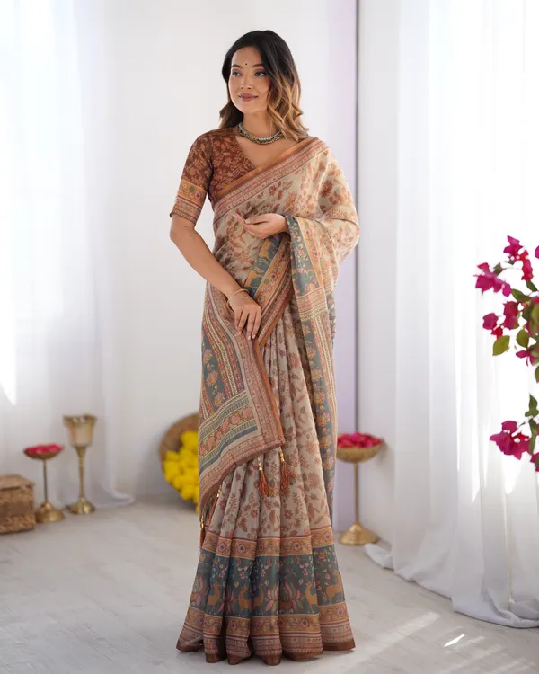 Blooming_Elegance_Saree__|_premium_|_Sunshine_Elegance_Linen