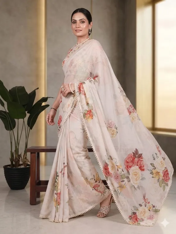 Sunlit_Ivory_Bloom__|_____premium__linen_saree