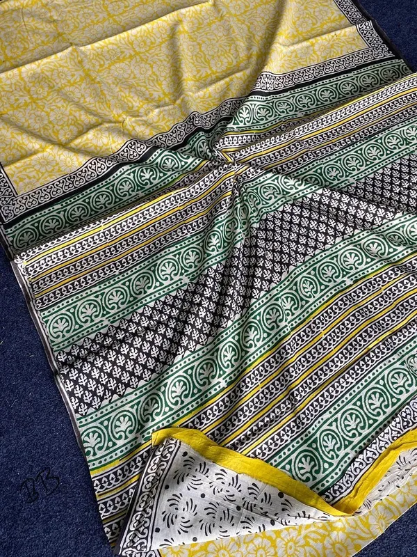 Soft_Bloom_linen_cotton_saree_|_Linen_Aura_Elegance