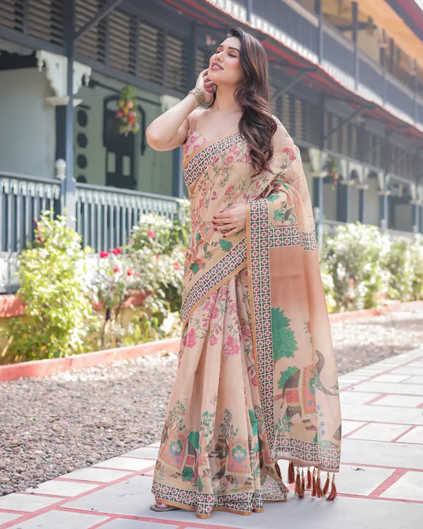 Blooming_Elegance_Saree__|_premium_|_Sunshine_Elegance_Linen