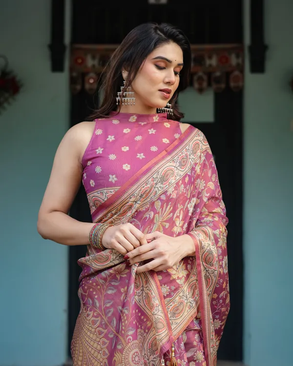 Blooming_Elegance_Saree__|_premium_|_Sunshine_Elegance_Linen