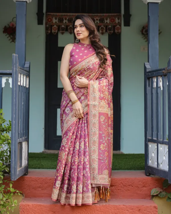 Blooming_Elegance_Saree__|_premium_|_Sunshine_Elegance_Linen