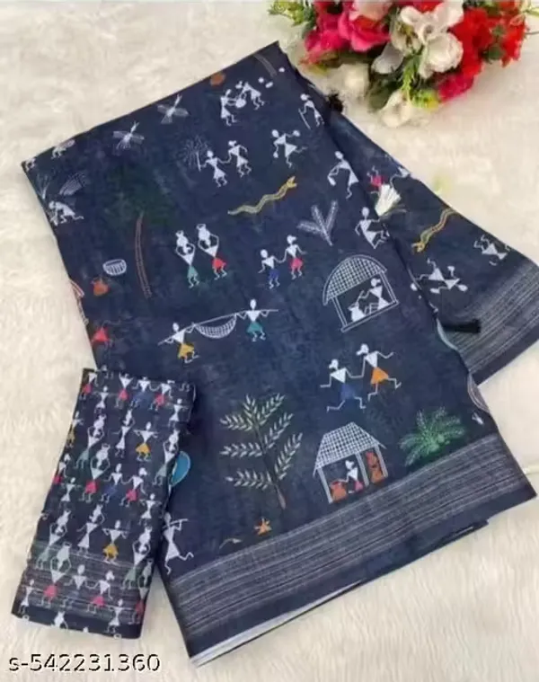 Premium_Linen_Saree_with_Classic_Craft_and_Modern_Elegance