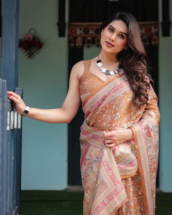 Blooming_Elegance_Saree__|_premium_|_Sunshine_Elegance_Linen